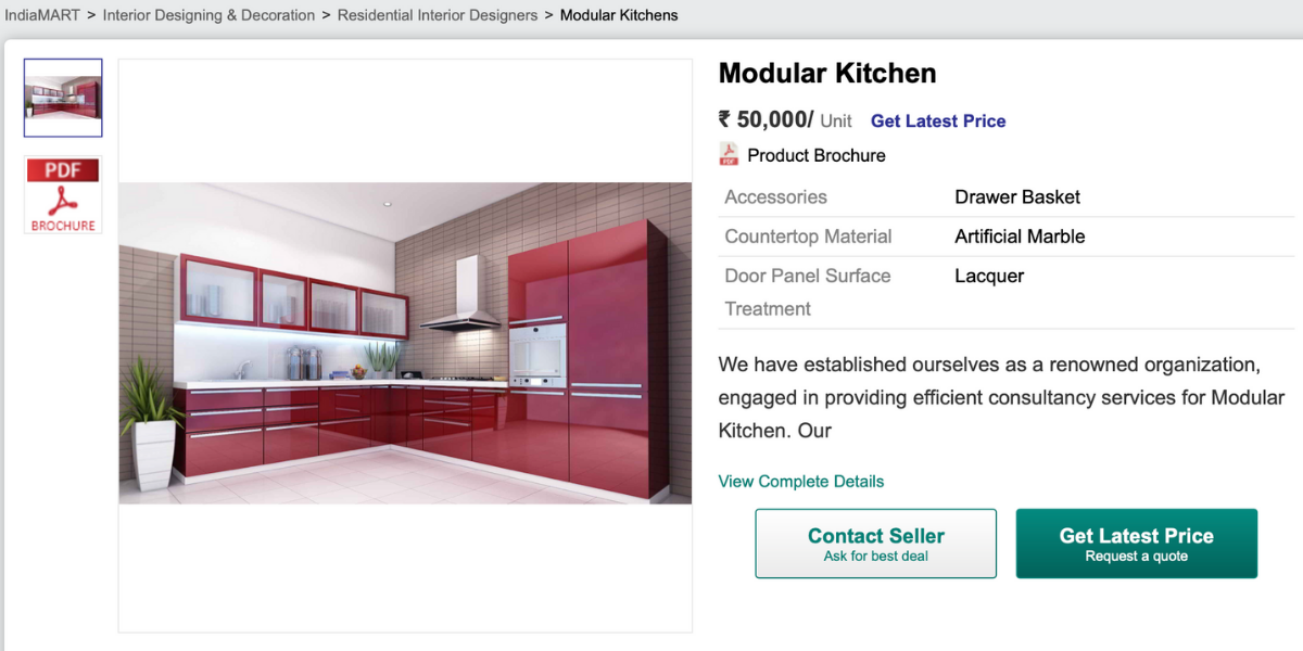 Modular Kitchen Services indiamart